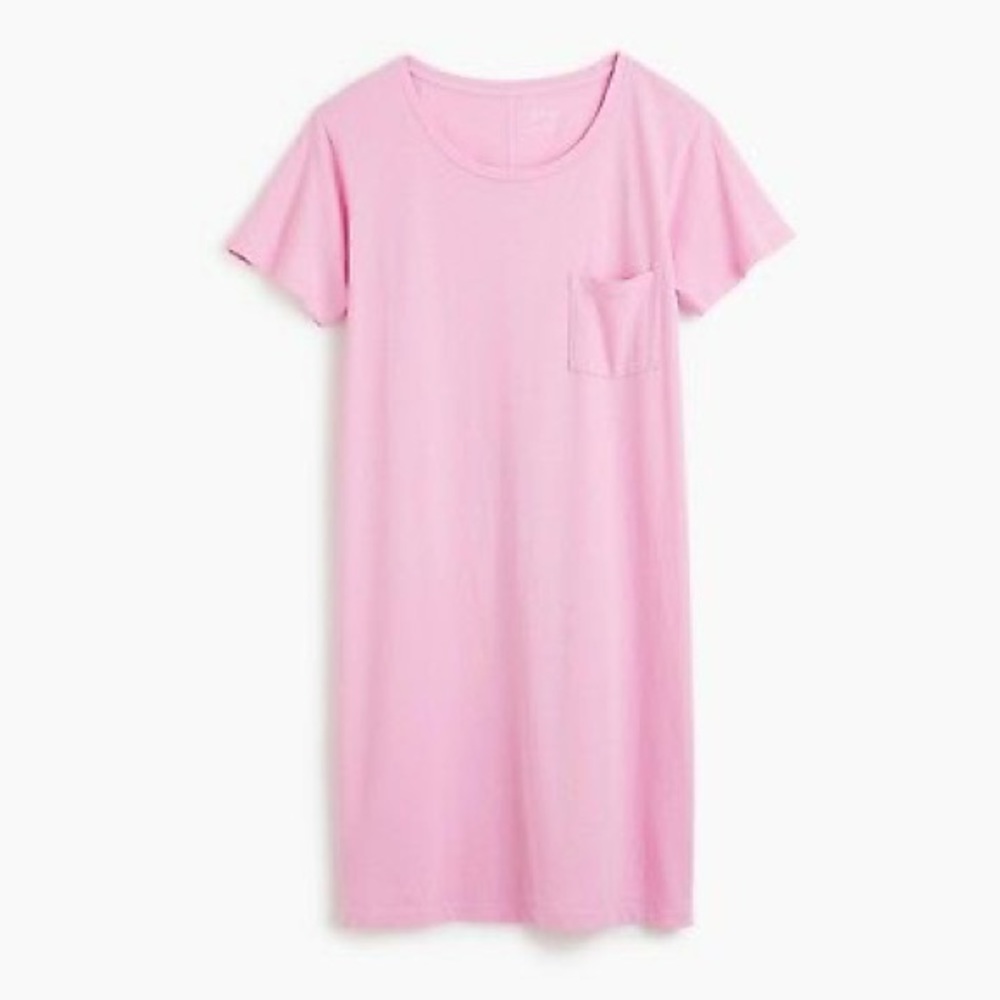 J crew pink garment dyed t shirt dress
